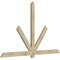 Ekena Millwork Kennewick Rough Sawn Timber Gable Bracket, Douglas Fir, 84"W x 53"H x 2"D x 4"F, 15/12 Pitch GBW084X53X0204KEN00RDF - alternate 4